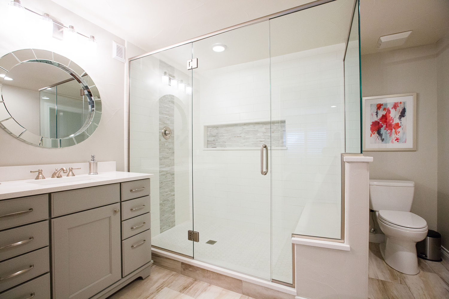 Georgeson Style Bathroom Remodel: Glass Shower