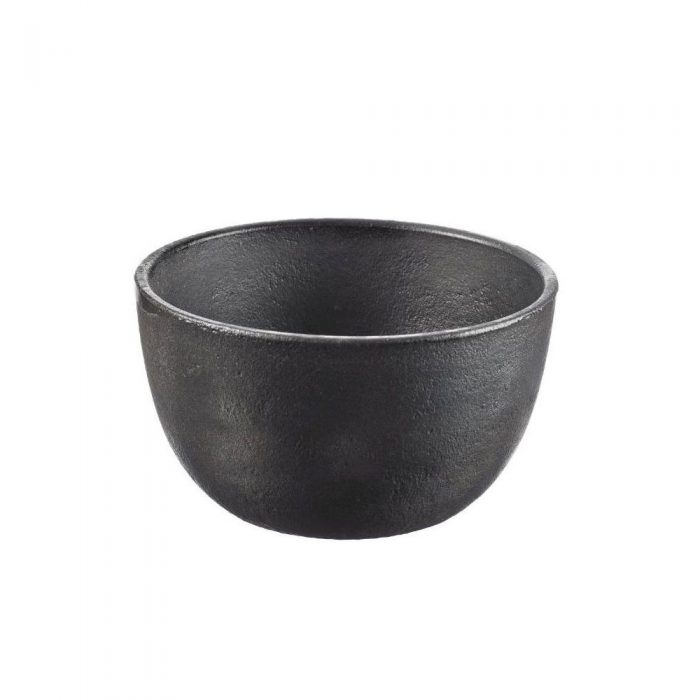 Large Blackened Cast Iron Bowl Style